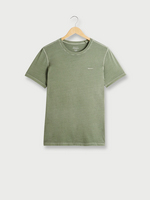 GANT Tee-shirt Blanchi Dtail Petit Logo Brod Vert olive
