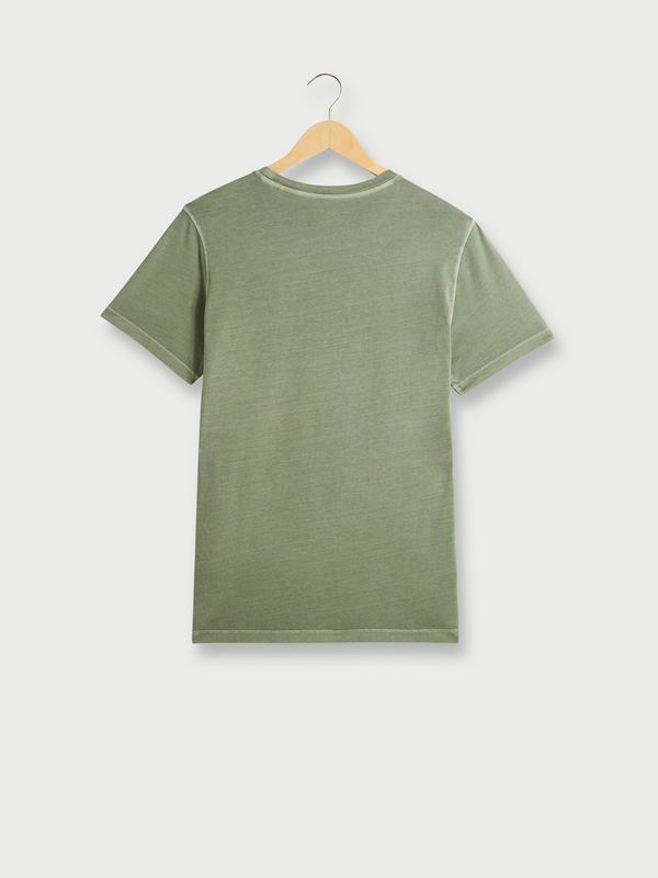GANT Tee-shirt Blanchi Dtail Petit Logo Brod Vert olive Photo principale
