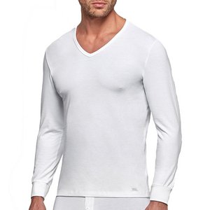 IMPETUS Tricot De Peau Manches Longues Col V Thermo Blanc