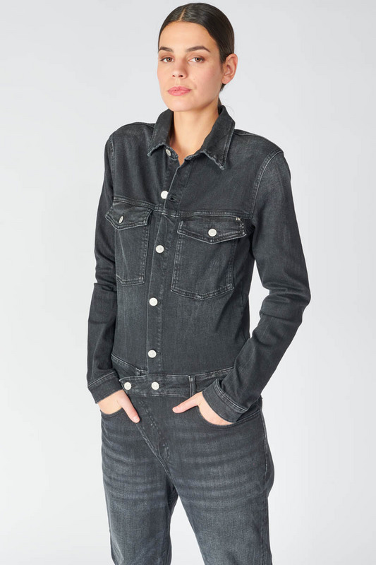 LE TEMPS DES CERISES Combinaison Loose, Large En Jeans Cosa BLACK / BLACK Photo principale
