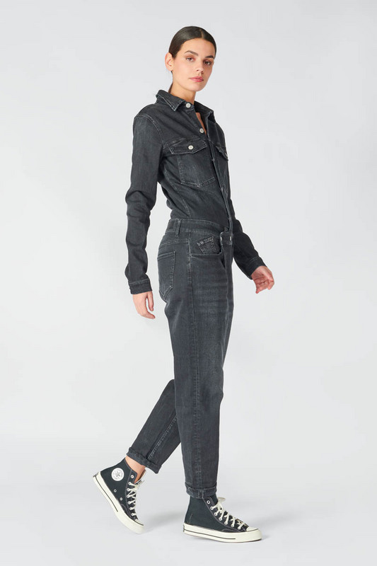 LE TEMPS DES CERISES Combinaison Loose, Large En Jeans Cosa BLACK / BLACK Photo principale