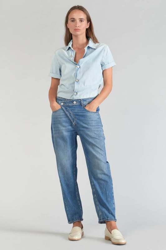 LE TEMPS DES CERISES Combinaison Loose, Large En Jeans Cozette BLUE