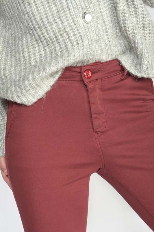 LE TEMPS DES CERISES Pantalon, Ceinture Style Foulard Imprim Rouge bordeaux Photo principale