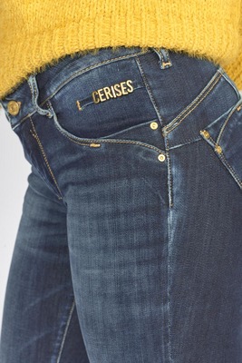 LE-TEMPS-DES-CERISES Jeans Push-up Slim Pulp, Longueur 34 BLUE