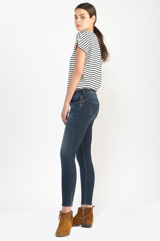 LE TEMPS DES CERISES Jeans Push-up Slim Pulp, 7/8me BLUE / BLACK Photo principale