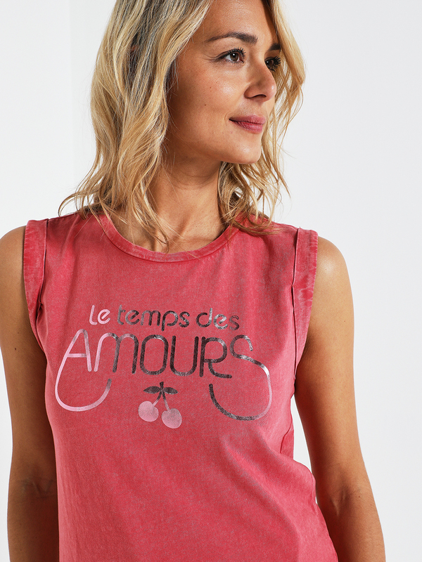 LE TEMPS DES CERISES Tee-shirt Logo Rose Photo principale
