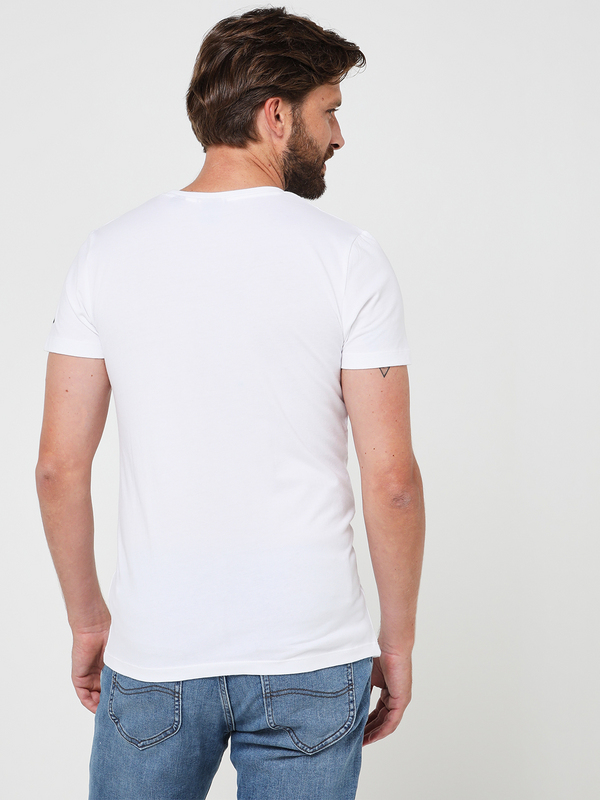 LE TEMPS DES CERISES Tee-shirt Avec Poche Poitrine Coton Bio Blanc Photo principale