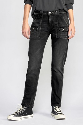 LE TEMPS DES CERISES Jeans Boyfit 200/43, Longueur 34 BLACK / BLACK