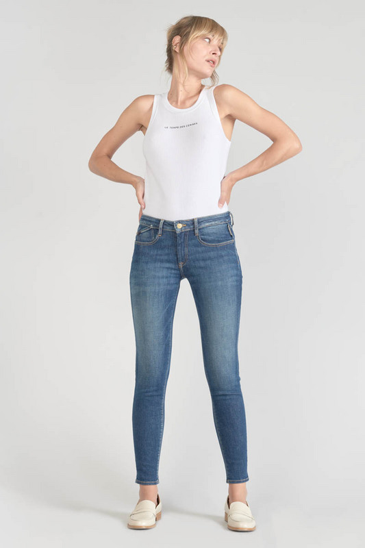 LE TEMPS DES CERISES Jeans Skinny Power, 7/8me BLUE Photo principale