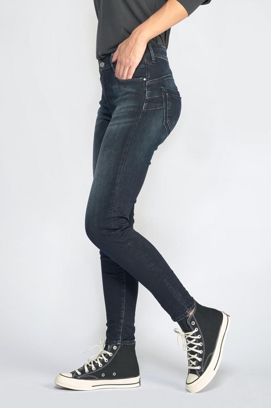 LE TEMPS DES CERISES Jeans Push-up Slim Taille Haute Pulp, 7/8me BLUE / BLACK Photo principale