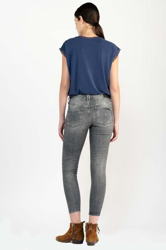 LE TEMPS DES CERISES Jeans Skinny Power, 7/8me GRIS Photo principale