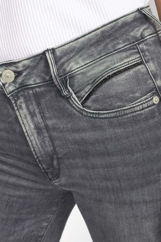 LE TEMPS DES CERISES Jeans Push-up Regular, Droit Taille Haute Pulp, 7/8me GRIS Photo principale