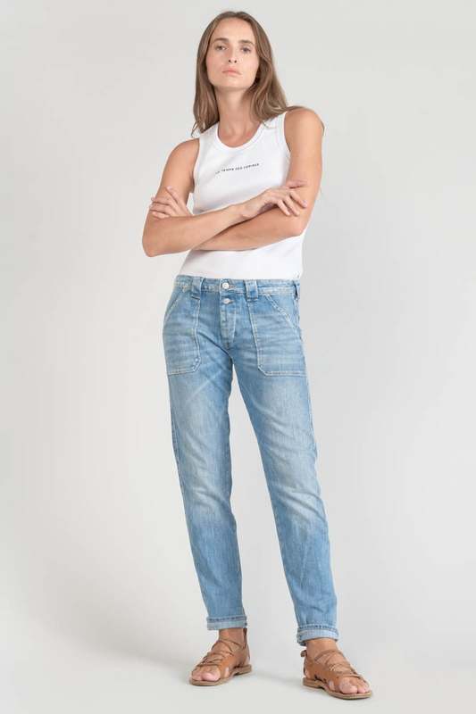 LE TEMPS DES CERISES Jeans Boyfit 200/43, 7/8me BLEU Photo principale