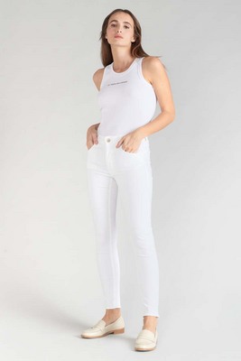 LE TEMPS DES CERISES Jeans Push-up Slim Taille Haute Pulp, 7/8me WHITE