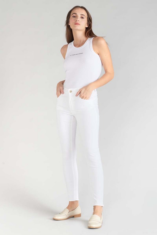 LE TEMPS DES CERISES Jeans Push-up Slim Taille Haute Pulp, 7/8ème WHITE
