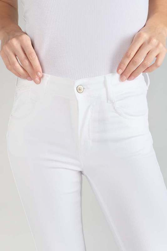LE TEMPS DES CERISES Jean Pulp Taille Haute, Coupe Slim Blanc Photo principale