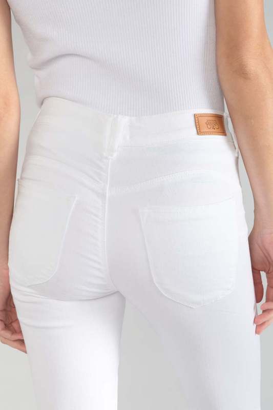 LE TEMPS DES CERISES Jean Pulp Taille Haute, Coupe Slim Blanc Photo principale