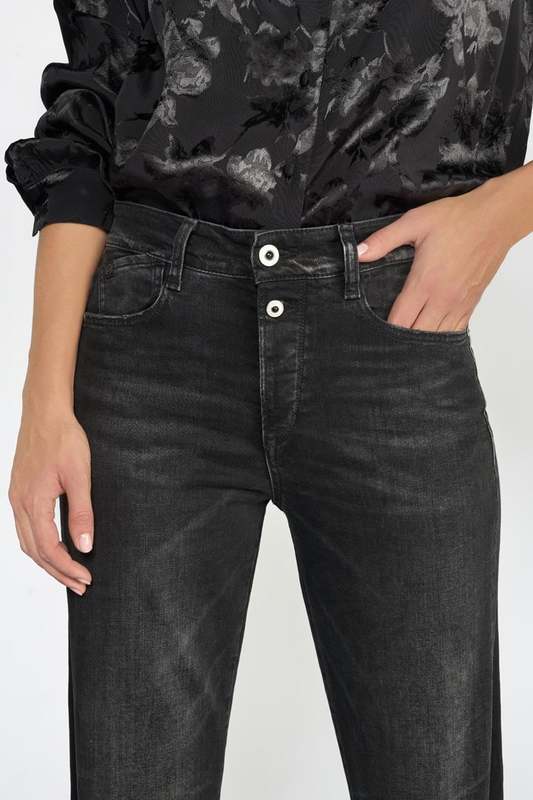 LE TEMPS DES CERISES Jeans Regular, Droit 400/19 Mom Taille Haute, Longueur 34 NOIR Photo principale