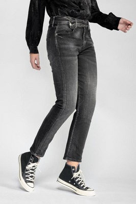 LE TEMPS DES CERISES Jeans Regular, Droit 400/17 Mom Taille Haute 7/8ème BLACK / BLACK