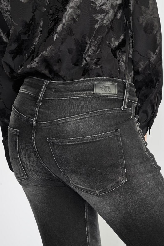 LE TEMPS DES CERISES Jeans Regular, Droit 400/17 Mom Taille Haute 7/8me BLACK / BLACK Photo principale