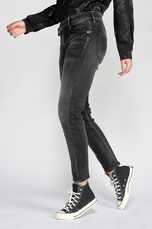 LE TEMPS DES CERISES Jeans Regular, Droit 400/17 Mom Taille Haute 7/8me BLACK / BLACK Photo principale