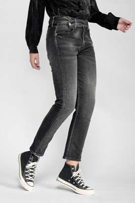 LE TEMPS DES CERISES Jeans Regular, Droit 400/17 Mom Taille Haute 7/8me NOIR
