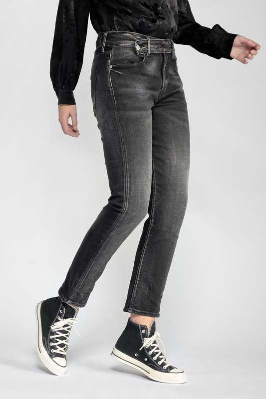 LE TEMPS DES CERISES Jeans Regular, Droit 400/17 Mom Taille Haute 7/8me NOIR Photo principale