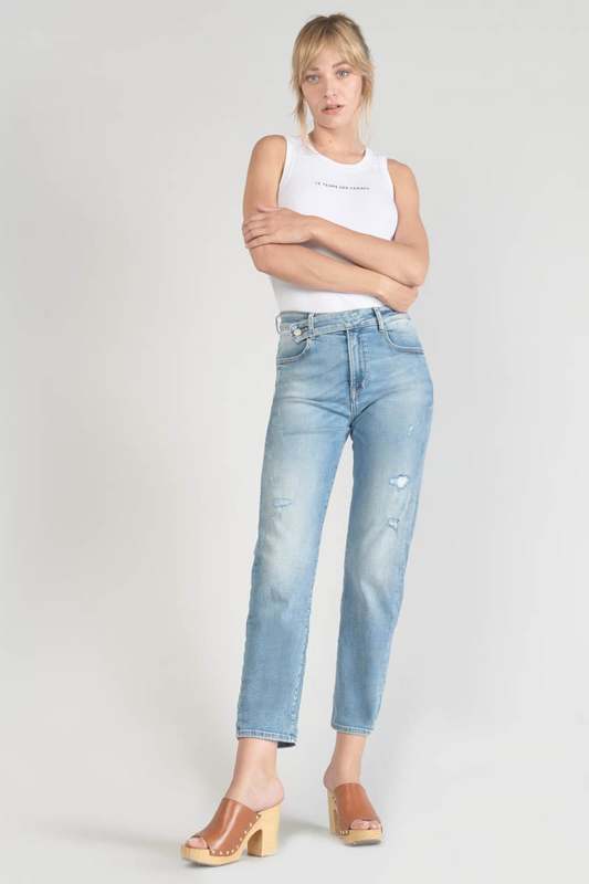 LE TEMPS DES CERISES Jeans  400/17 Mom Taille Haute 7/8me BLEU Photo principale