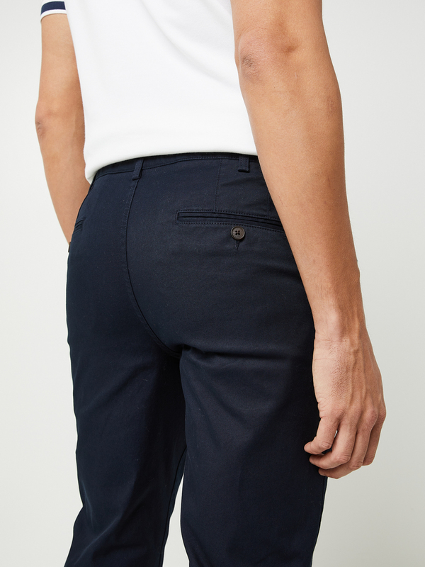 CHARLES DE SEYNE Pantalon Slack En Twill Extensible, Taille Basse Bleu marine Photo principale
