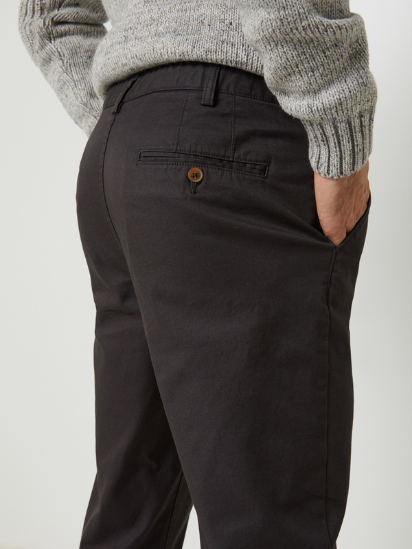 CHARLES DE SEYNE Pantalon Slack En Twill Extensible, Taille Basse Gris fonc Photo principale