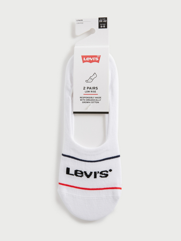 LEVI'S® 2 Paires De Chaussettes Invisibles Blanc