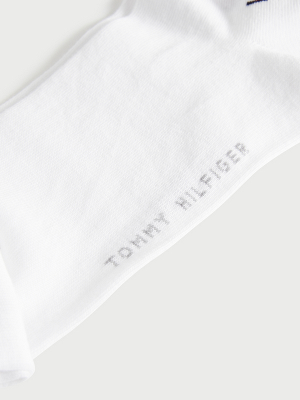 TOMMY HILFIGER 2 Paires De Soquettes Unies Avec Logo Blanc Photo principale