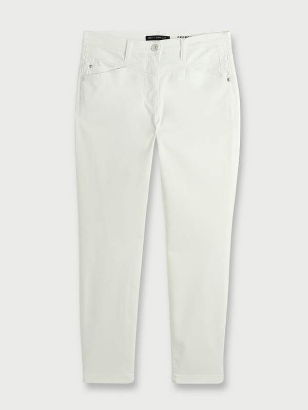 BETTY BARCLAY Pantalon Slim Ultra Stretch, 5 Poches Blanc