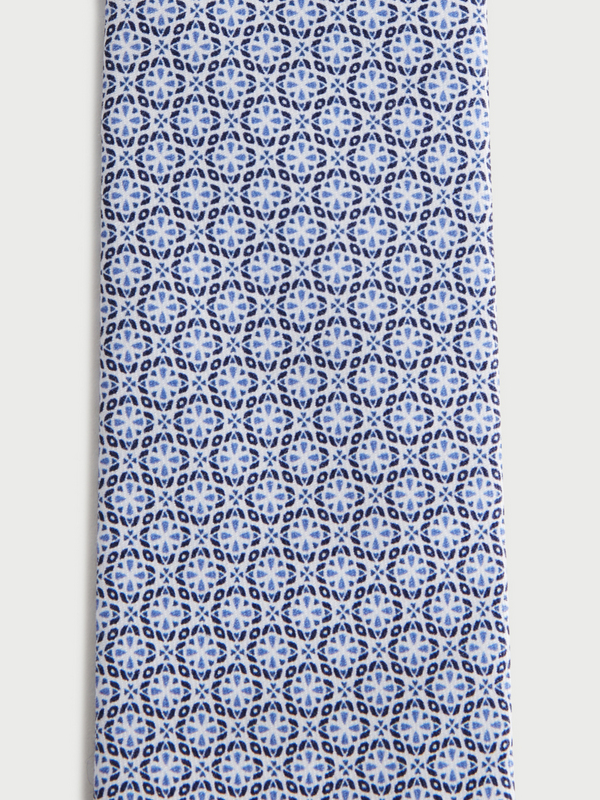 ETERNA Cravate Imprim Fleurs Stylises Bleu Photo principale