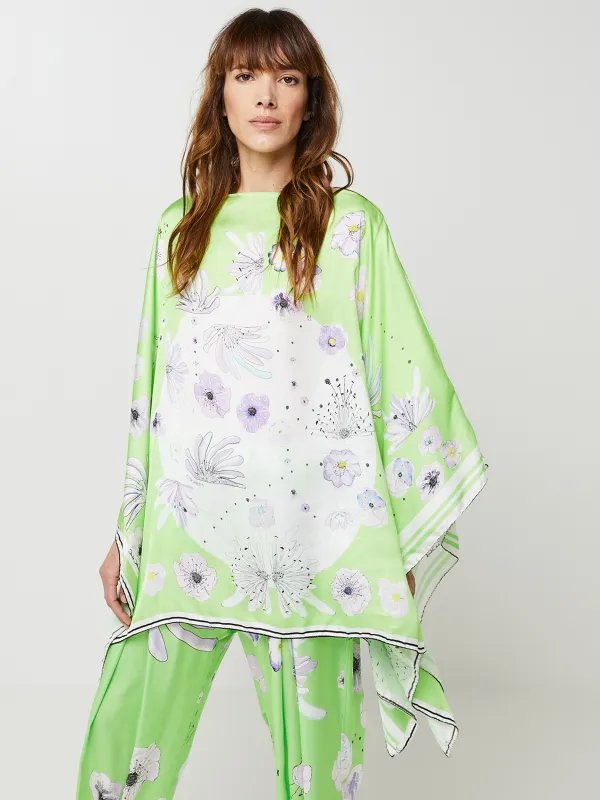 ELISA CAVALETTI Caftan imprim fleurs Vert 1024460