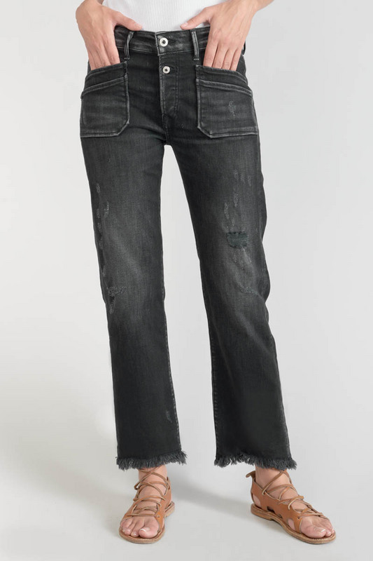 LE TEMPS DES CERISES Jeans Regular, Droit Pricilia, 7/8me BLACK / BLACK Photo principale
