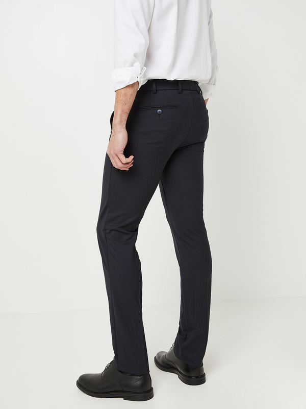 MEYER Pantalon Chino, Style Ville, Perfect Fit Enrichi En Laine Bleu noir Photo principale