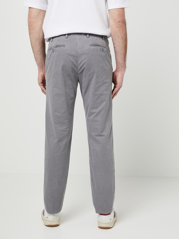 MEYER Pantalon Chino, Perfect Fit, En Coton Biologique Structur Gris Photo principale