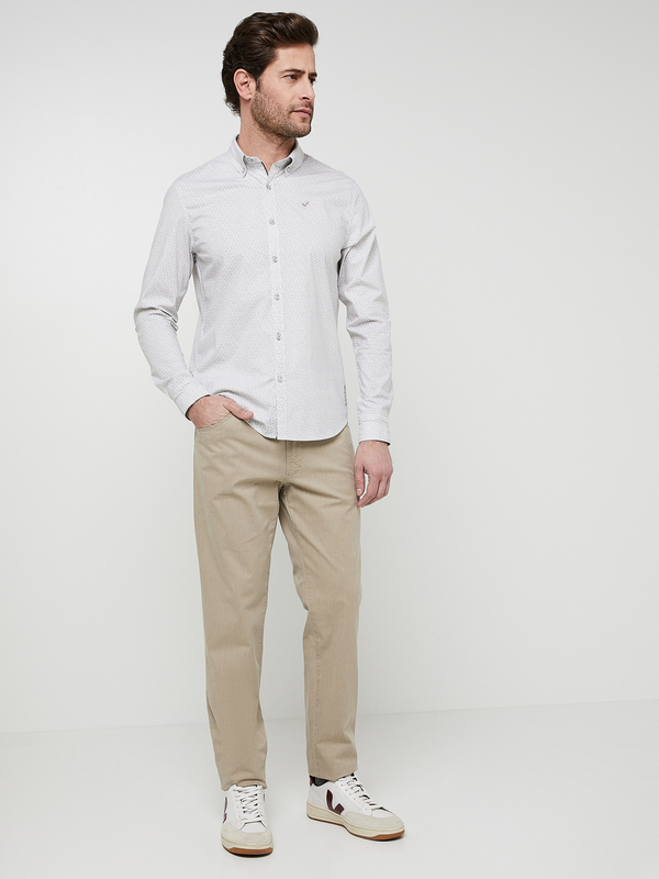 MEYER Pantalon 5 Poches, Coupe Slim En Coton Biologique Taupe Photo principale