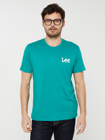 LEE Tee-shirt Coupe Droite, Encolure Ronde, Signature Sur La Poitrine Vert