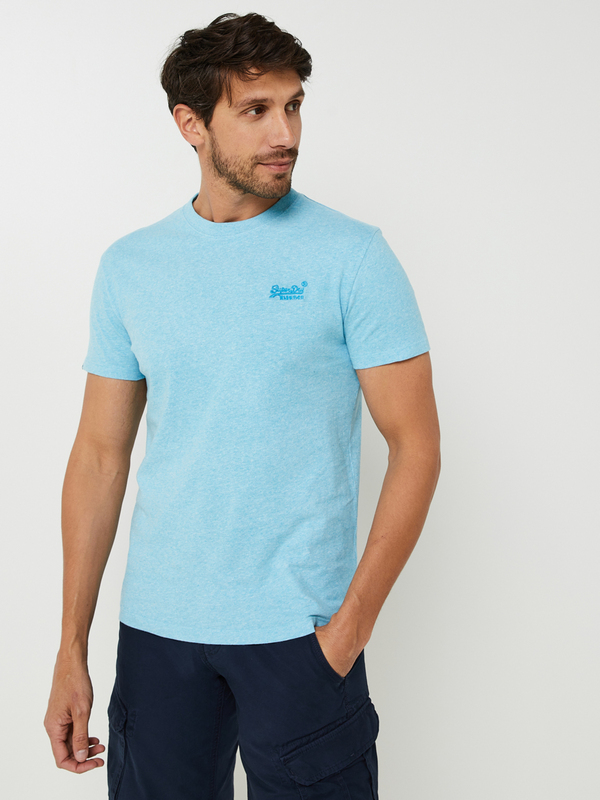 SUPERDRY Tee shirt manches courtes Bleu turquoise