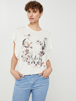 KAPORAL Tee-shirt Loose Motif Floral Plac Blanc cass