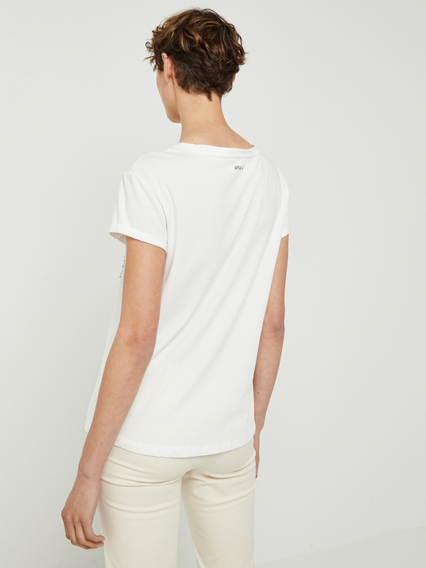 STREET ONE Tee-shirt Motif Plac En Sequins Blanc Photo principale