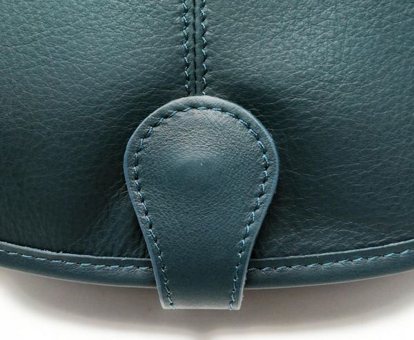 OH MY BAG Sac Besace Bandoulire Cuir Lisse Cartouchiere Vert canard Photo principale