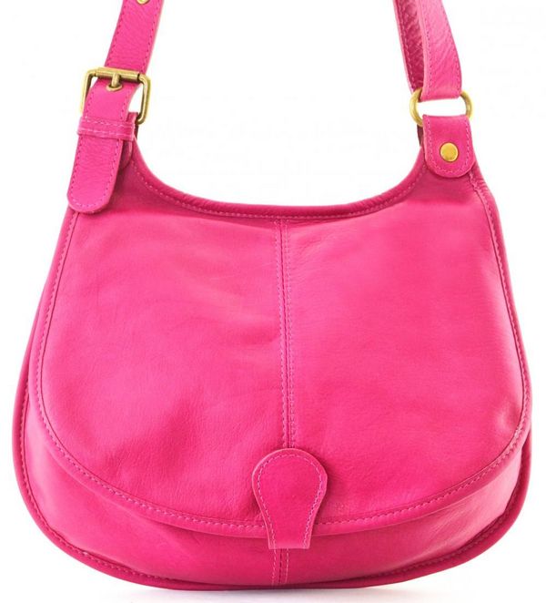 OH MY BAG Sac Besace Bandoulire Cuir Lisse Cartouchiere Fushia 1024790