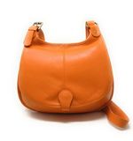 OH MY BAG Sac Besace Bandoulire Cuir Lisse Cartouchiere Orange
