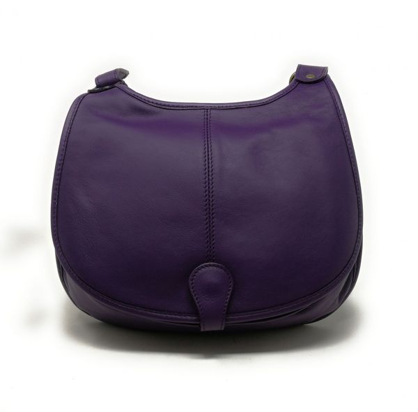 OH MY BAG Sac Besace Bandoulire Cuir Lisse Cartouchiere Violet 1024790
