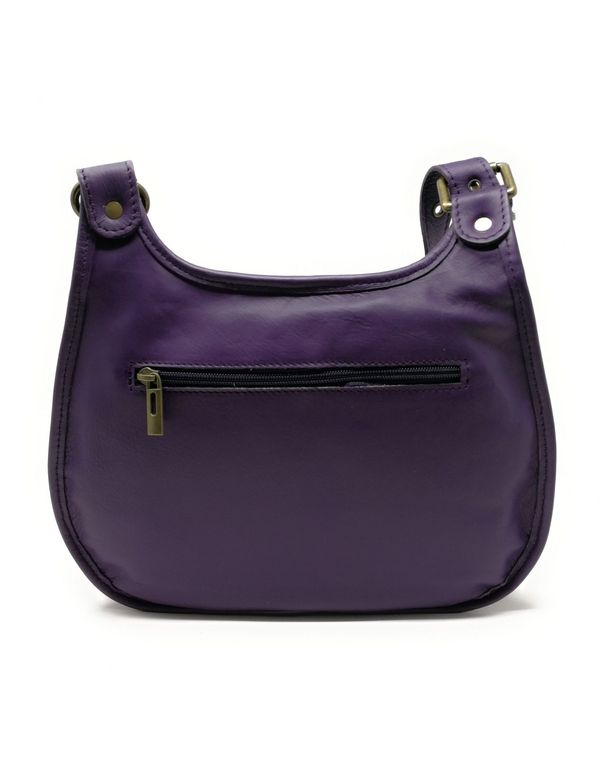 OH MY BAG Sac Besace Bandoulire Cuir Lisse Cartouchiere Violet Photo principale