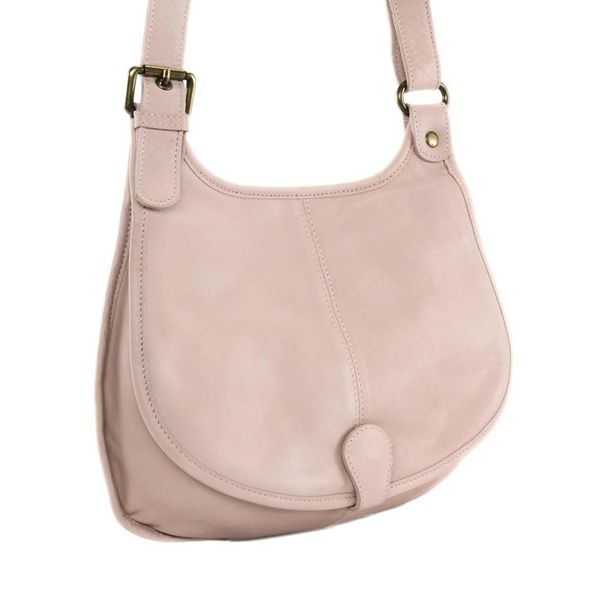 OH MY BAG Sac Besace Bandoulire Cuir Lisse Cartouchiere Rose Photo principale