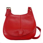 OH MY BAG Sac Besace Bandoulire Cuir Lisse Cartouchiere Rouge clair